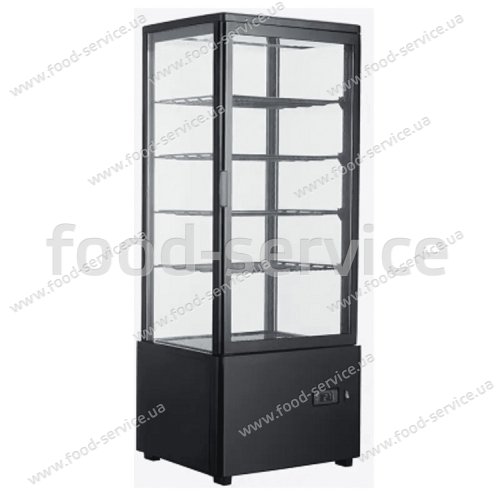 Холодильная витрина Hurakan HKN-UPD78B black настольная